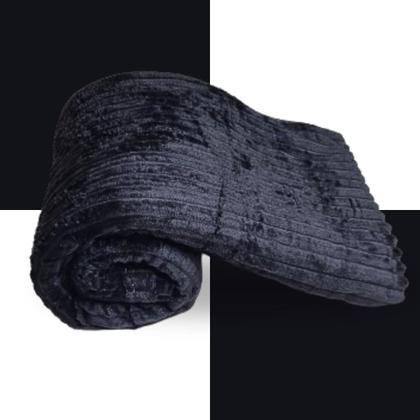 Imagem de Manta Cobertor Canelada Casal Soft Riscada Aveludada 2,0x1,80 microfibra