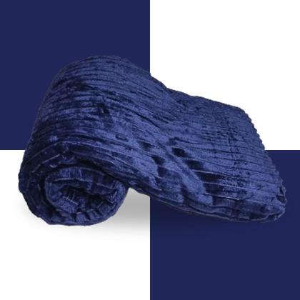 Imagem de Manta Cobertor Canelada Casal Soft Riscada Aveludada 2,0x1,80 microfibra