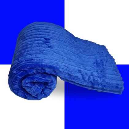 Imagem de Manta Cobertor Canelada Casal Soft Riscada Aveludada 2,0x1,80 microfibra