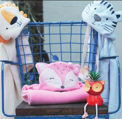 Imagem de Manta Cobertor Com Capuz Camesa Tigre Azul