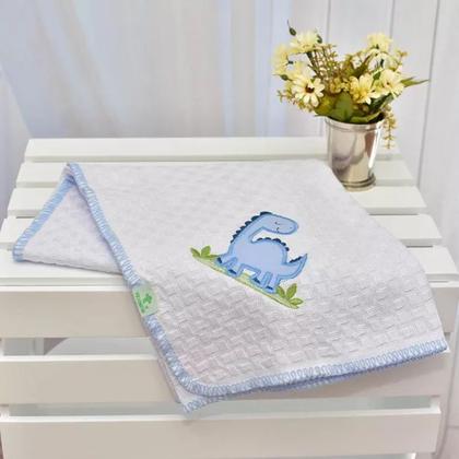 Imagem de Manta Cobertor Infantil Bebê Piquet Com Bordado 100% Algodão 90x110 - TexNew