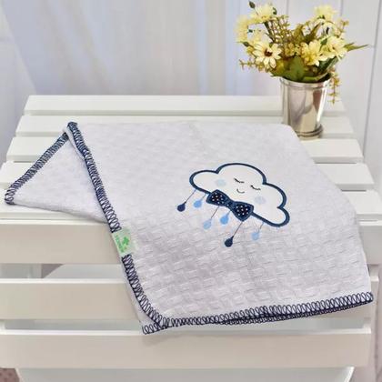 Imagem de Manta Cobertor Infantil Bebê Piquet Com Bordado 100% Algodão 90x110 - TexNew