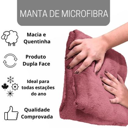 Imagem de Manta Cobertor Macia e Aveludada Inverno Casal - 2,20 X 1,80