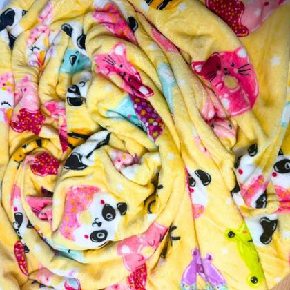 Imagem de Manta Cobertor Micro Fibra Solteiro Varias Cores 140 X 220cm