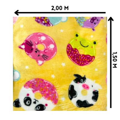 Imagem de Manta Cobertor Micro Fibra Solteiro Varias Cores 140 X 220cm