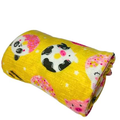 Imagem de Manta Cobertor Micro Fibra Solteiro Varias Cores 140 X 220cm