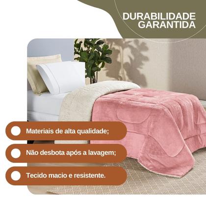 Imagem de Manta Cobertor Tamanho Solteiro Soft Tecido Macio Coberdrom