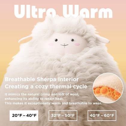 Imagem de Manta com Capuz Bedsure Sherpa Ocean Blue - Adultos e Crianças