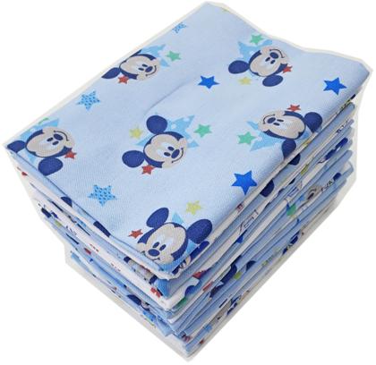 Imagem de Manta Cueiro 80x80cm Flanelado Mickey Disney Com 4 Unidades