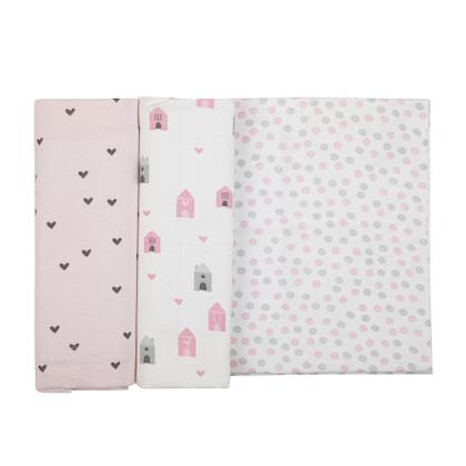 Imagem de Manta Cueiro Flanelado Composê 1,0x80 Bebe Menina Menino C/3 Un