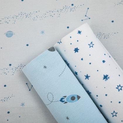 Imagem de Manta Cueiro Flanelado Composê 80X50cm Bebê Menina Menino C/3Un