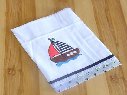 Imagem de Manta de Bebê Cueiro + Fraldinhas de Boca 100 Algodão com Bordado