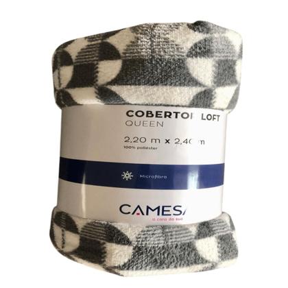 Imagem de Manta de Microfibra Estampada Loft Camesa 220 x 240 cm 