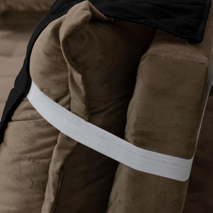 Imagem de Manta de Sofá retrátil e reclinável 2 Lugares 2,40m Com Almofadas Cheias