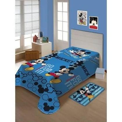 Imagem de Manta Disney Mickey Fun- Antialérgico Soft- Solteiro- Jolitex- Azul