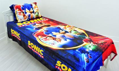 Imagem de Manta E Fronha Sonic Cobertor Fleece Solteiro 2pç MS-SON1