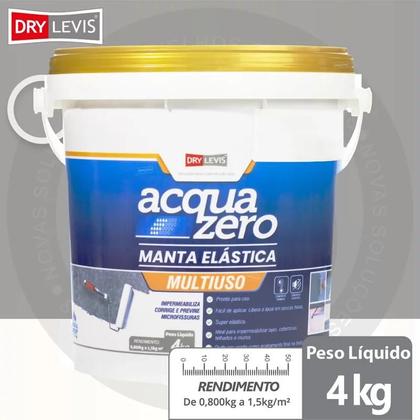 Imagem de Manta Elástica Impermeabilizante Acrílica Acqua Zero 4KG Cinza