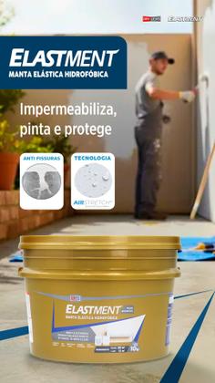 Imagem de Manta Elástica Multifuncional Textura Decorativa Hidrofóbica Imbermeabilizante Elastment 10KG Branca