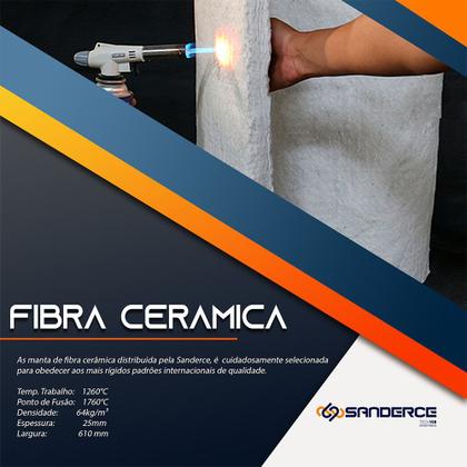 Imagem de Manta Fibra Cerâmica Aluminizada 64kg/m³ 1260ºC 4,65m²