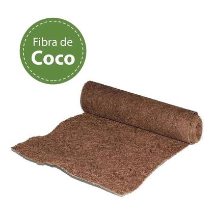 Imagem de Manta Fibra Coco Natural 2mt X 50cm X 1mm PARA Orquídea Jardim SEMENTEIRA DRENAGEM ARRANJO
