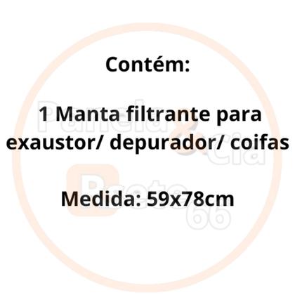 Imagem de Manta filtrante para Exaustor / Coifa/ Depurador (filtro de feltro)