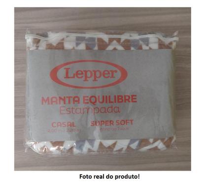 Imagem de Manta Flannel Fleece Estampada Equilibre - Casal-2,00m x 2,20m
