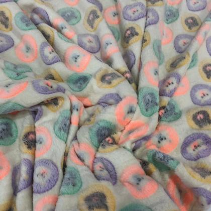 Imagem de Manta Fleece Casal 2,00mt x 1,80mt Estampa Ursos