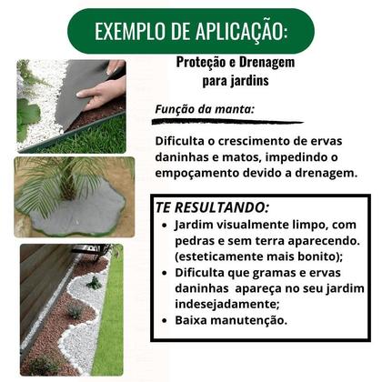 Imagem de Manta Geotextil 230m² RT 07 130 G 2,30x100 Tipo Bidim Para Jardim Drenagem Rolo