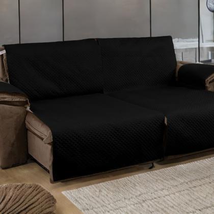 Imagem de Manta Impermeável para Sofá Retrátil e Reclinável 2 Lugares 1,60m  Com Bolso Lateral e Elástico