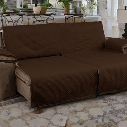 Imagem de Manta Impermeável para Sofá Retrátil e Reclinável 2 Lugares 1,60m  Com Bolso Lateral e Elástico