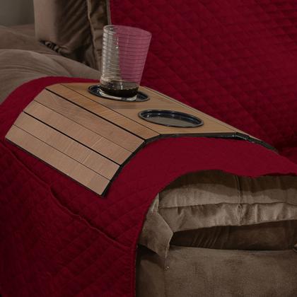 Imagem de MANTA IMPERMEÁVEL PARA SOFÁ RETRÁTIL E RECLINÁVEL DOIS LUGARES DE 1,10m COM PORTA COPOS