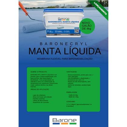 Imagem de Manta Liquida Branca 4KG Baronecryl Barone 25209