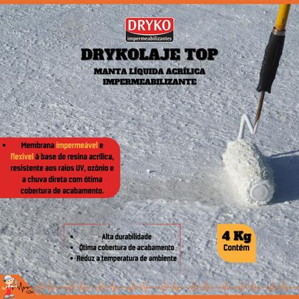 Imagem de manta liquida emborrachada branca impermeabilizante 4kg