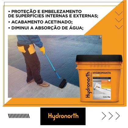 Imagem de Manta Liquida Emborrachada Branco Hydronorth Laje Telha 5kg