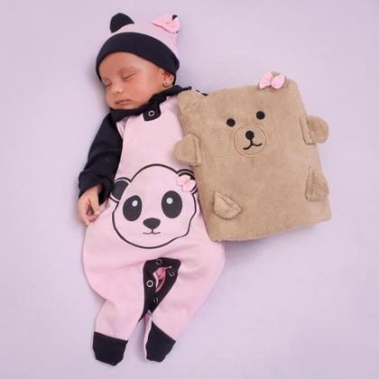 Imagem de Manta Mantinha Cobertor Infantil Soft Ursinho para Bebê Menina Menino - 01 Peça