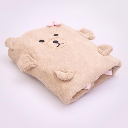 Imagem de Manta Mantinha Cobertor Infantil Soft Ursinho para Bebê Menina Menino - 01 Peça