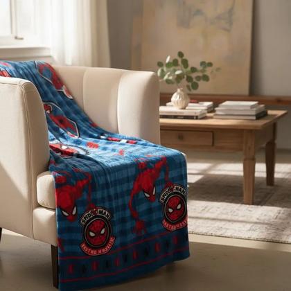 Imagem de Manta Marvel Fun Homem Aranha Licenciado Jolitex 1,50x2,00m