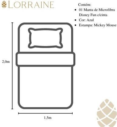 Imagem de Manta Micro Solteiro 200x150 Fun Não Alérgica Mickey Fun