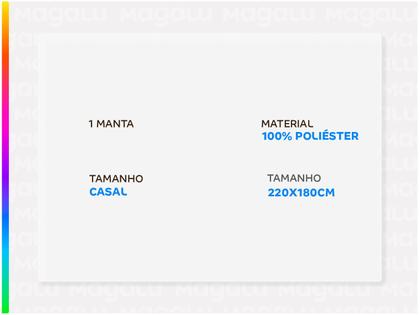 Imagem de Manta Microfibra Casal Unicolor 180x220 Jolitex