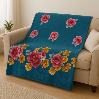 Imagem de Manta Microfibra Estampada Casal 180X200 Admirare Primavera