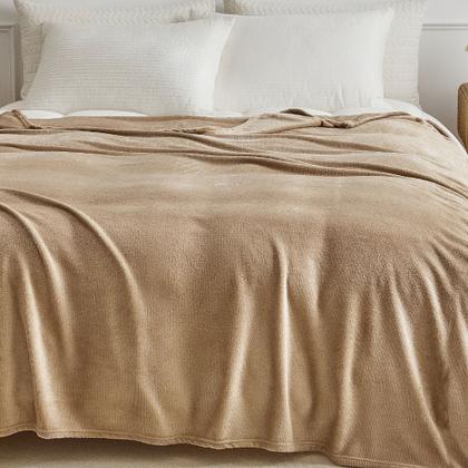 Manta Microfibra Lisa Queen Soft Macia Natural - BETT DESIGN Imagem de Manta Microfibra Lisa Queen Soft Macia Natural