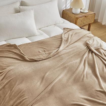 Manta Microfibra Lisa Queen Soft Macia Natural - BETT DESIGN Imagem de Manta Microfibra Lisa Queen Soft Macia Natural