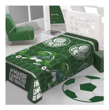 Imagem de Manta Palmeiras Campeão- Solteiro- Jolitex- Licenciado- Toque Macio