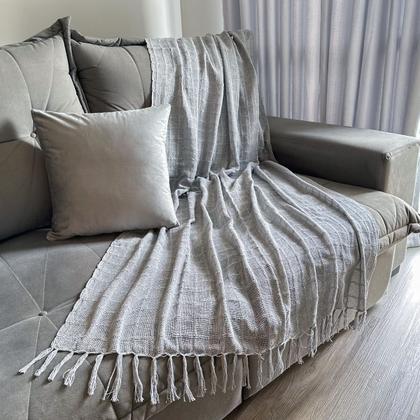 Imagem de MANTA PARA SOFA ALGODAO PEQUENA DIVERSAS CORES 1.40 x 1.20M