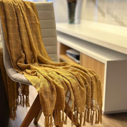 Imagem de MANTA PARA SOFA ALGODAO PEQUENA DIVERSAS CORES 1.40 x 1.20M