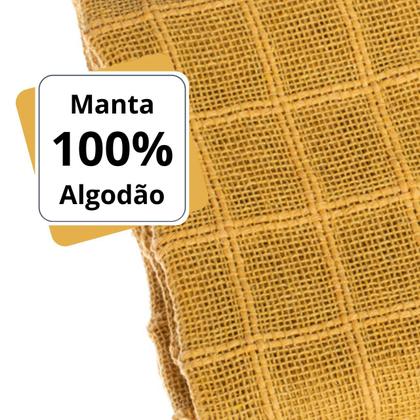 Imagem de MANTA PARA SOFA ALGODAO PEQUENA DIVERSAS CORES 1.40 x 1.20M