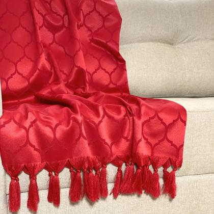 Imagem de Manta Para Sofá Modelo Natal Tradicional com 3 capas de Almofada 45x45