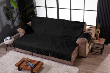 Imagem de Manta para Sofá Retrátil e Reclinável 3 Lugares 2,40 Metros Com Bolso Lateral e Elástico