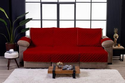 Imagem de Manta para Sofá Retrátil e Reclinável 3 Lugares 2,40 Metros Com Bolso Lateral e Elástico