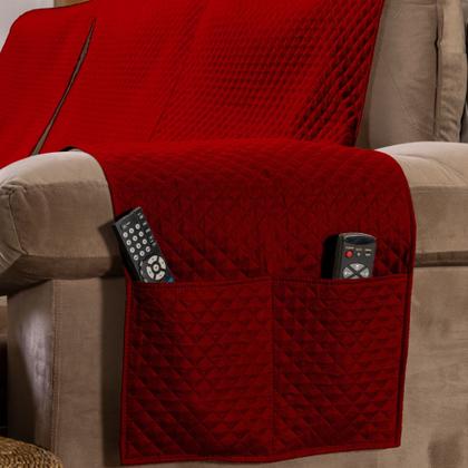 Imagem de Manta para Sofá Retrátil e Reclinável 3 Lugares 2,40 Metros Com Bolso Lateral e Elástico